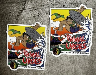 TOWN & COUNTRY HAWAII Town Country Stickers T&C Volcom Hobie Vintage Skate Stickers Eddie Go RVCA Fcs