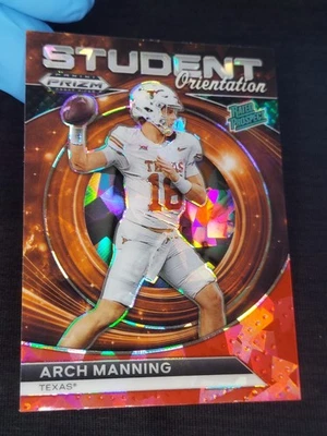 2024 Prizm Draft Picks - Student Orientation Arch Manning #SO-AM Red Ice 💎  - Image 1 of 3