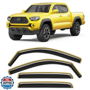 Goholy in-Channel Window Rain Guard for Toyota Tacoma 2016-2023 Double Cab Tr - Picture 1 of 5