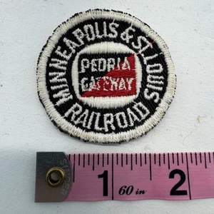 Vintage Railroad Sew On Patch Minneapolis & St Louis Railway Peoria Gateway - Picture 1 of 2