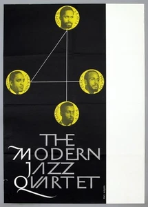 THE MODERN JAZZ QUARTET – rare vintage original 1961 jazz concert poster - Picture 1 of 4