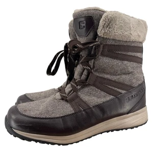 Salomon Heika CS Waterproof Thinsulate Stiefel Kunstfell gefüttert Schnürstiefel Damen 8,5 - Bild 1 von 14