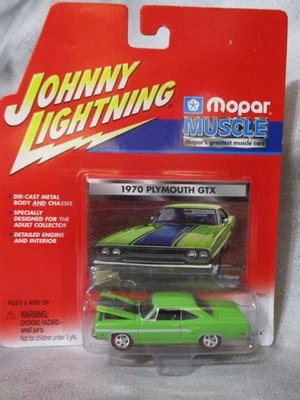 Johnny Lightning Mopar Muscle 1970 Plymouth GTX verde lima 1:64 diecast Foto 1 de 4