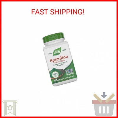 Microalgas Espirulina Nature's Way, Apoyo Inmunológico Estacional*, Fuente de Vitamina  Foto 1 de 2