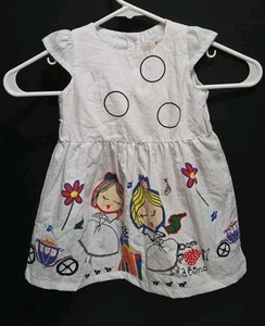 Asian Princess Dress Girls 2T Approx. White "Once Upon A Time" Frog Castle EC - Picture 1 of 11