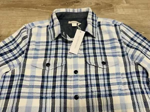Outerknown Blanket Shirt Bright Blue Ventana Plaid Womens XS/S Heavy Cotton - Picture 1 of 5