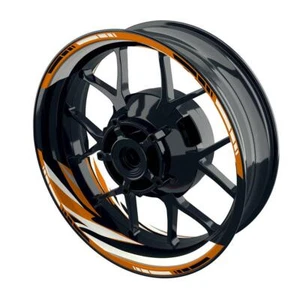 Felgenaufkleber Motorrad Wheelsticker StreetGang orange Supermoto t - Picture 1 of 2