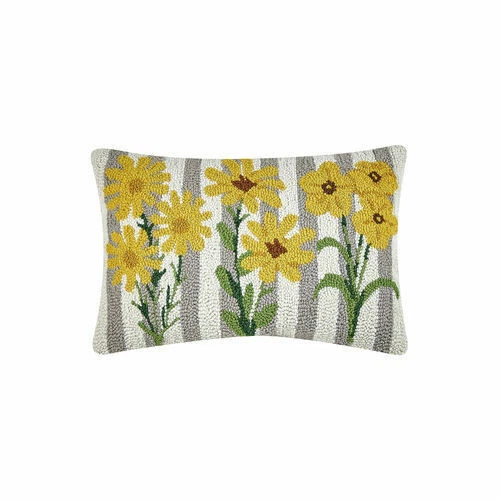 Artesanía Pekín - Almohada Flores y Rayas 12" x 18" - 30TG990C18OB Foto 1 de 1