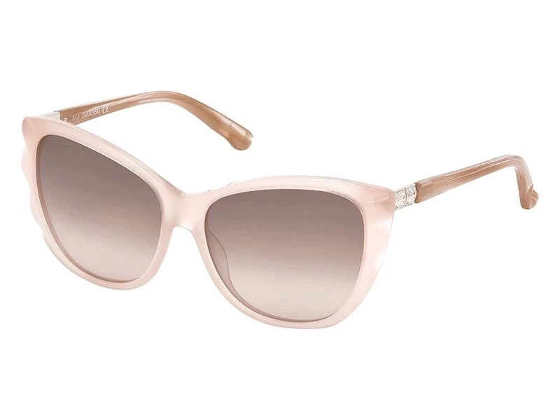 Óculos de sol SWAROVSKI FORTUNATE SK 117 72B blush rosa olho de gato armação 57-15-140 - Imagem 1 de 1
