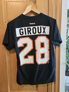 Claude Giroux #28 Philadelphia Flyers Name & Number Jersey T Shirt Reebok Small - Picture 1 of 3