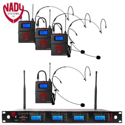Sistema inalámbrico UHF profesional Nady 4W-1KU HM-10 Quad True Diversity 1000 canales Foto 1 de 4