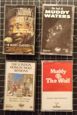 4 MUDDY WATERS & HOWLIN' WOLF Cassettes BEST OF Chess 16 BLUES CLASSICS Tapes - Image 1 of 4