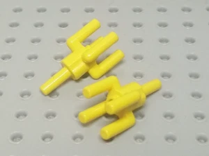 Lego Bar 1-4 con perno prisionero, tapa de palmera / linterna [2566] amarillo x2 - Imagen 1 de 3