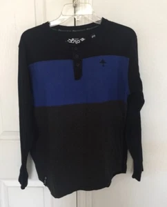 Lrg Boys Long Sleeve Striped Blue/ Black / Gray Shirt 💯cotton Size XL Kids. - Picture 1 of 1