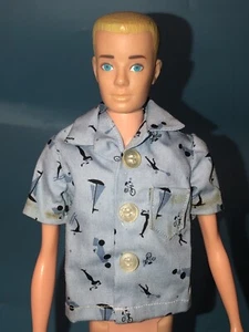 *KEINE PUPPE* Vintage Ken Clone Fashion Doll Fab-lu Ted Button Shirt Printed - Bild 1 von 10