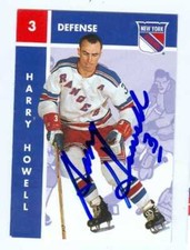Harry Howell autographed Hockey Card New York Rangers 1967 Parkhurst reprint #80