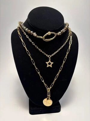 Necklace Chains Charms Pendants From WHBM Maximalist Multi Strand Y2K Chunky - Image 1 of 4