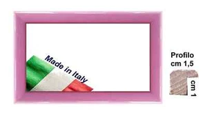Cornice Rosa in legno per foto,diplomi,stampe Misura cm. 21x29,7 Foglio A4 - Bild 1 von 7