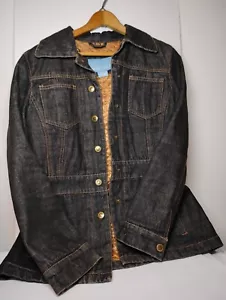 Nine West Damen blau Jeansjacke Kerbe Druckknöpfe Knöpfe Stepp gefüttert Gr. Small/P - Bild 1 von 7