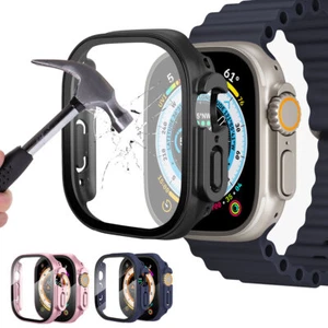 Hard PC Case Cover for Apple Watch Ultra 2 49mm Tempered Glass Screen Protector - Picture 1 of 15