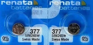 2 x Renata 377 SR626SW Watch Battery - Long Expiry - Swiss Made - Free Delivery - Picture 1 of 1
