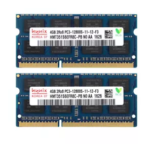 8GB 2X 4GB PC3-12800S DDR3-1600Mhz 204pin Notebook Sodimm Memory`RAM For Hynix - Picture 1 of 6