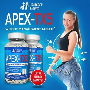 APEX TX5 Peak Energy Boost - Best Weight Loss Pills 120 White/Blue/Red Tablets - Picture 1 of 10