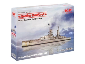 German WWI Battleship SMS “Groβer Kurfürst" #Full Hull # Scale 1/700 # ICM S.015 - Picture 1 of 13