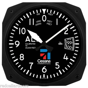 New Trintec 10" Cessna  Altimeter Style Aviation Instrument style Clock Ces-3060 - Picture 1 of 2