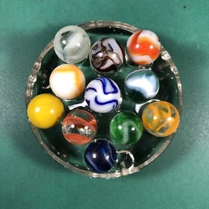 Vintage Marbles | Approximately 1/2" | Lot Of 11 | Nice Patterns | Lot #700 - Picture 1 of 4