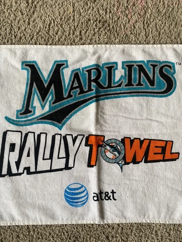 Florida Marlin Rally Towel AT&T Vintage MLB 2000’s Clean Cover