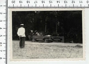 DDR-Aufnahme: Foto Oldtimer, Auto, schwarz-weiß - Picture 1 of 2