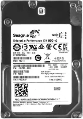 Hard Drive Seagate ST300MP0005 300GB 15000RPM SAS-3 12Gbps 128MB 2.5'' Inch - Image 1 of 3