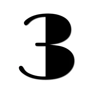 HOUSE NUMBER 3 Broadway Acrylic Large Floating Stylish Modern Gloss Black DIY - Picture 1 of 17