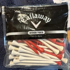 Callaway Holz T-Shirts (48 Stück) 3 1/4 Zoll Größe Kombination aus rot und weiß - Bild 1 von 2