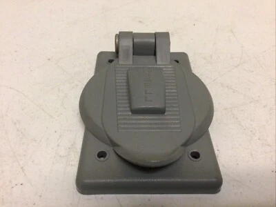 NUEVO, HUBBELL HBL7423WO RECEPTÁCULO ÚNICO RESISTENTE A LA INTEMPERIE PLACA DE CUBIERTA EMPOTRADA P-5255 Foto 1 de 4