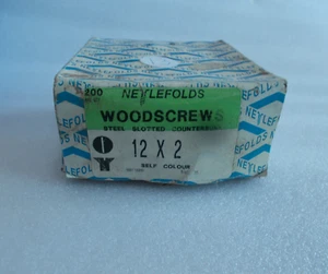 Nettlefolds Holzschrauben 12 x 2" Schlitz Box 189 Ref 13 (KOSTENLOSER UK-VERSAND) - Bild 1 von 5
