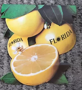 Insegna Poster Pompelmo Florida Giallo Negozio Alimentare Carta Vetrina Anni 50 Vintage - Foto 1 di 6