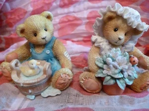 Cherished Teddies Figuren X 2. ROBERT & VIOLET.1995. - Bild 1 von 5