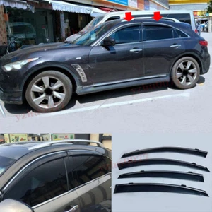 For INFINITI 2009-2017 FX35 Smoky Window Visor Vent Shades Sun Rain Guard 4PCS - Picture 1 of 6