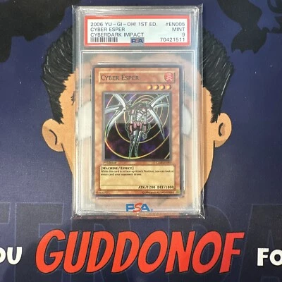 PSA 9 MINT 2006 YU-GI-Oh! Cyberdark Impact CYBER ESPER EN005 1st Edition - Image 1 of 3