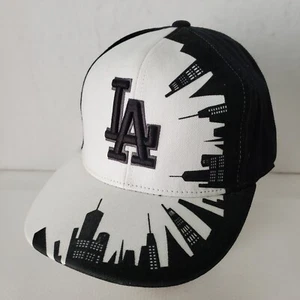 Sombrero de colección de los Dodgers de Los Ángeles Cooperstown 1958 blanco y negro rascacielos LA City - Imagen 1 de 15