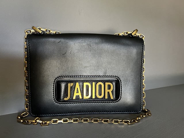 Christian Dior J'ADIOR Chain Shoulder Bag Navy Navy blue Leather ref.707166  - Joli Closet