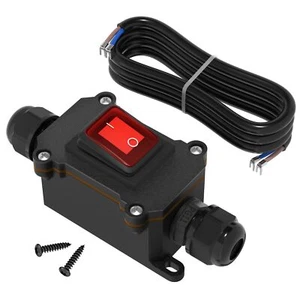 Inline Cord Switch 12V 20A DC Waterproof Inline Switch IP66 Red Lighted 2 Pos... - Picture 1 of 6