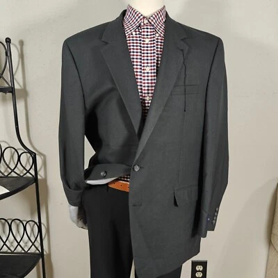 Abrigo Blazer Deportivo Croft Barrow Para Hombre Dos Botones Gris Carbón Poliéster Rayón 48L Foto 1 de 4