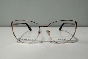 GUESS GU2904 Pink Cat Eye Metal Optical Eyeglasses Frame 55-16-140 - Picture 1 of 4