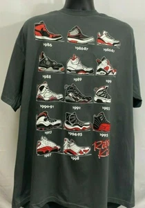 Cotton Heritage Jordan Shoes 1986-1998 Official Licensed T-Shirt Light Gray - Bild 1 von 2