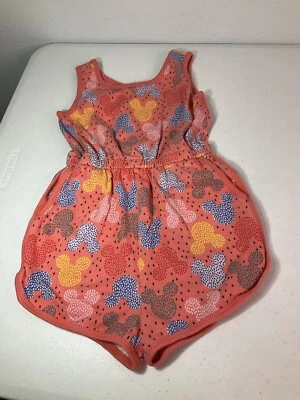 HANNA ANDERSSON Disney Orange Romper w/Disney Ears Design. Size 4T. Excel. Cond. - Image 1 of 4
