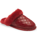 NWOT UGG Scuffette II Quilted Genuine Shearling Slipper Red Women's Size 7