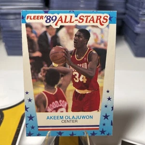 1989 Fleer All-Stars Akeem Hakeem Olajuwon All Star Sticker #2 - Picture 1 of 3